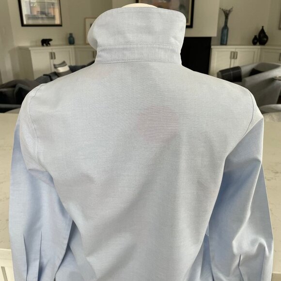 Chico's Pull On 3 Button Cotton Tunic Top w Lg Button Detail Lt Blue Sz 2P NWOT - Picture 9 of 13